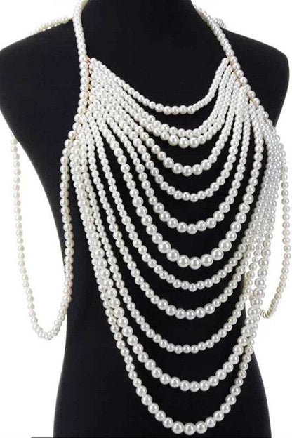 Dramatic Pearls Beaded Body Chain - Shop Style & More | Fresh Looks, Everyday Deals & Free Shipping