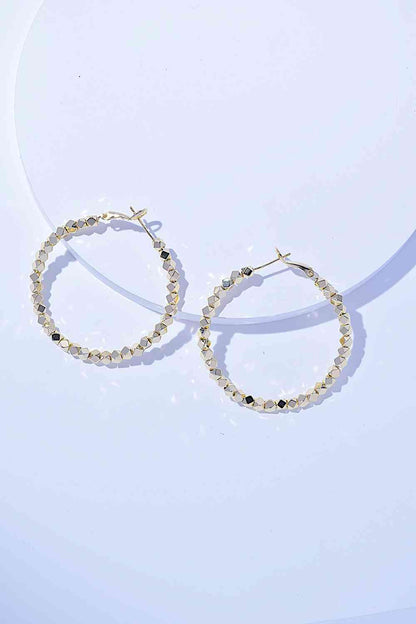 Alloy Hoop Earrings Gold One Size Earring