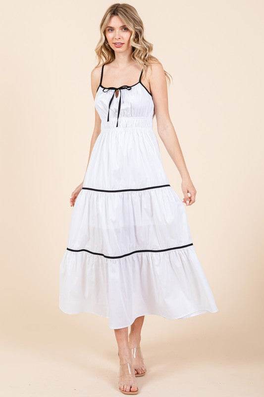 Plus Piping Detailed Midi Sundress - Shop Style & More | Fresh Looks, Everyday Deals & Free Shipping
