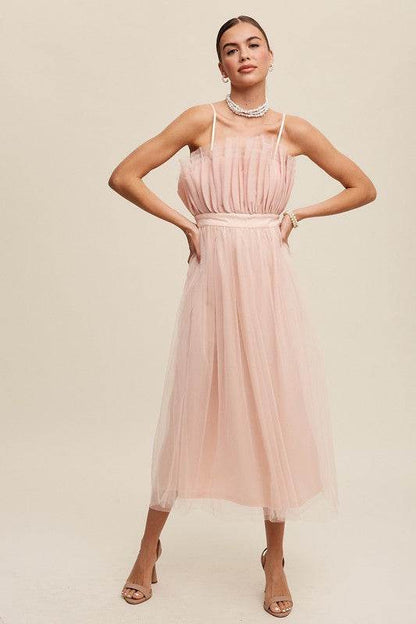 Paper Bag Frill Tulle Maxi Dress - Shop Style & More | Fresh Looks, Everyday Deals & Free Shipping