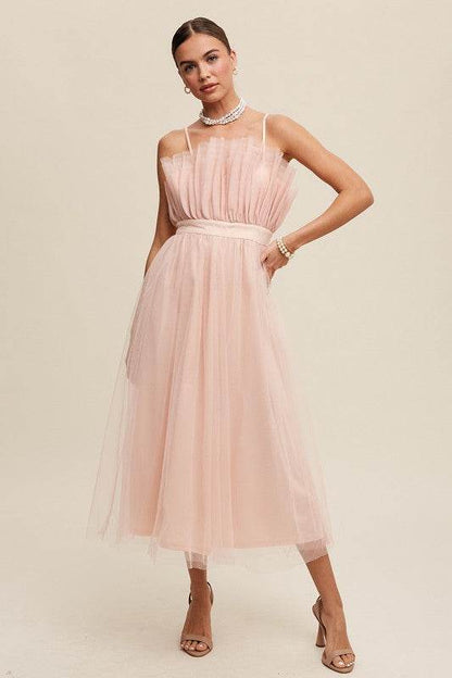 Paper Bag Frill Tulle Maxi Dress - Shop Style & More | Fresh Looks, Everyday Deals & Free Shipping