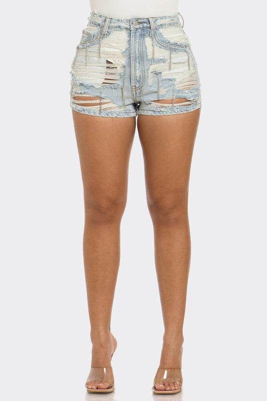 Rebel Spirit Distressed Denim Shorts - Shop Style & More | Fresh Looks, Everyday Deals & Free Shipping