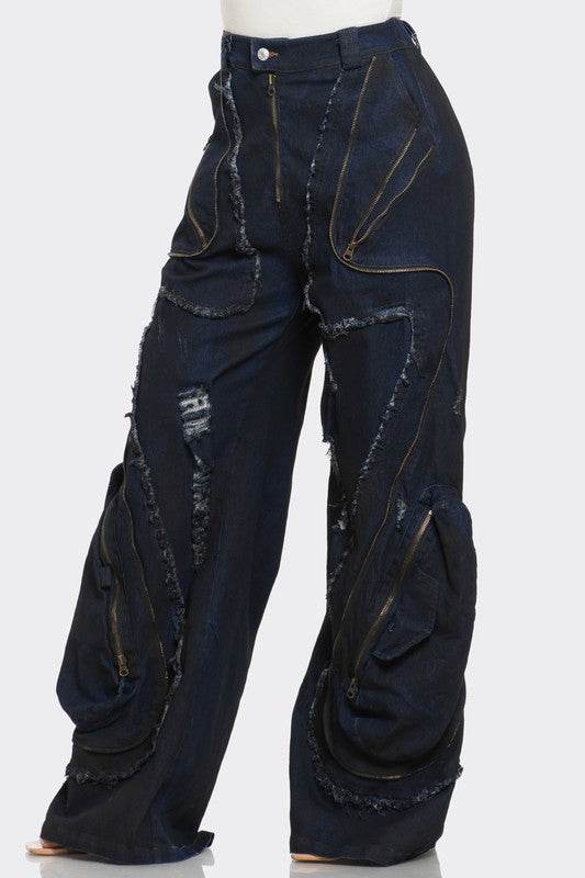 Urban Nomad Distressed Cargo Jeans - Shop Style & More | Fresh Looks, Everyday Deals & Free Shipping