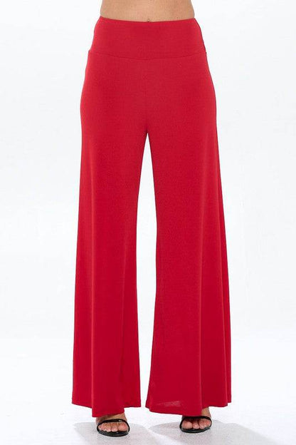 Made in USA Solid Wide Leg Pants w Thick Waistband - Shop Style & More | Fresh Looks, Everyday Deals & Free Shipping