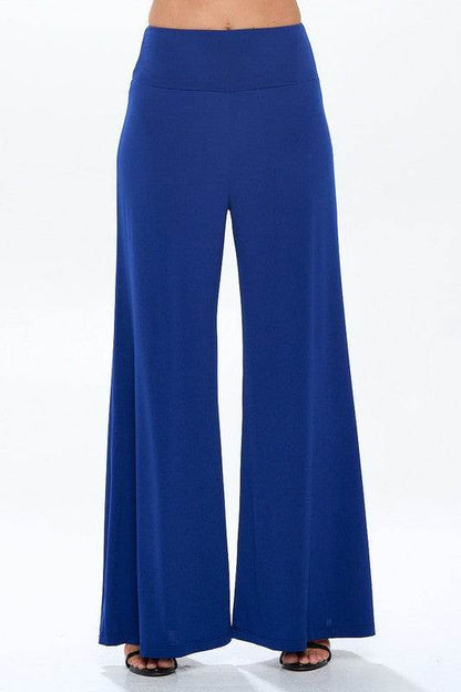 Made in USA Solid Wide Leg Pants w Thick Waistband - Shop Style & More | Fresh Looks, Everyday Deals & Free Shipping