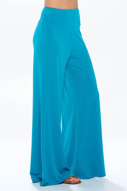 Made in USA Solid Wide Leg Pants w Thick Waistband - Shop Style & More | Fresh Looks, Everyday Deals & Free Shipping