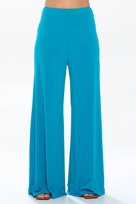 Made in USA Solid Wide Leg Pants w Thick Waistband - Shop Style & More | Fresh Looks, Everyday Deals & Free Shipping