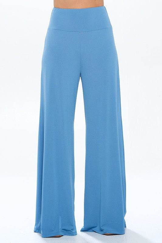 Made in USA Solid Wide Leg Pants w Thick Waistband - Shop Style & More | Fresh Looks, Everyday Deals & Free Shipping
