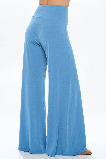 Made in USA Solid Wide Leg Pants w Thick Waistband - Shop Style & More | Fresh Looks, Everyday Deals & Free Shipping