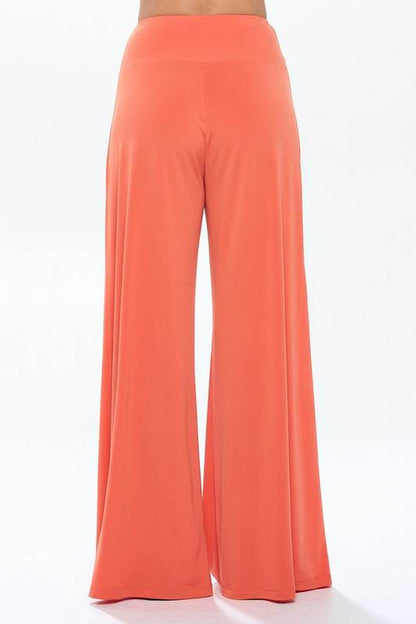 Made in USA Solid Wide Leg Pants w Thick Waistband - Shop Style & More | Fresh Looks, Everyday Deals & Free Shipping