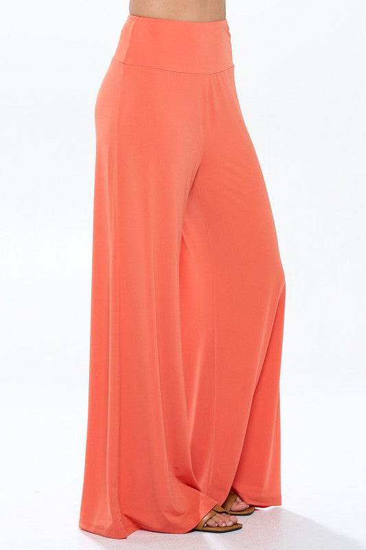 Made in USA Solid Wide Leg Pants w Thick Waistband - Shop Style & More | Fresh Looks, Everyday Deals & Free Shipping