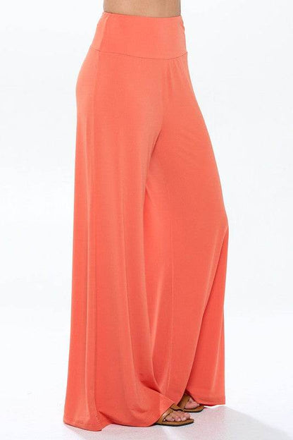 Made in USA Solid Wide Leg Pants w Thick Waistband - Shop Style & More | Fresh Looks, Everyday Deals & Free Shipping