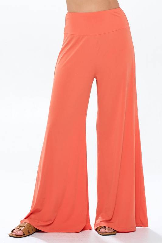 Made in USA Solid Wide Leg Pants w Thick Waistband - Shop Style & More | Fresh Looks, Everyday Deals & Free Shipping