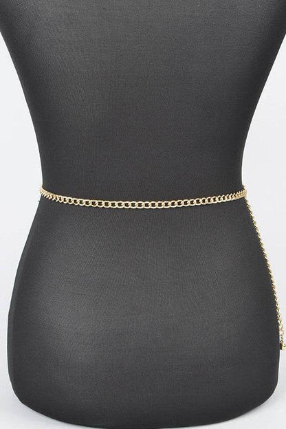 Plus Size Rhinestone Pearl Layered Chain Belt - Shop Style & More | Fresh Looks, Everyday Deals & Free Shipping