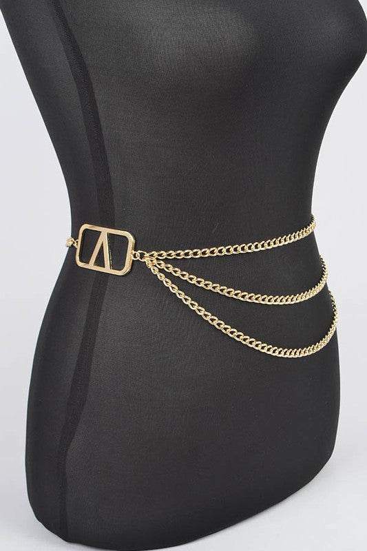 Plus Size Iconic Logo Layered Chain Belt - Shop Style & More | Fresh Looks, Everyday Deals & Free Shipping
