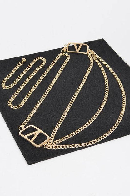 Plus Size Iconic Logo Layered Chain Belt - Shop Style & More | Fresh Looks, Everyday Deals & Free Shipping