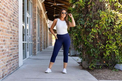 The Nova Navy CAPRI with Pocket Leggings - Shop Style & More | Fresh Looks, Everyday Deals & Free Shipping