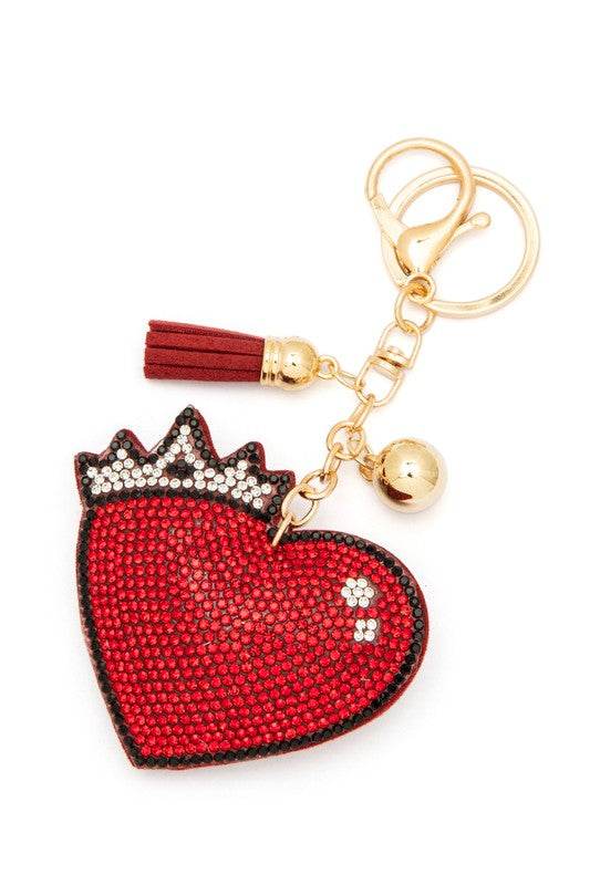 Crown Heart Rhinestone Pillow Key Chain - Shop Style & More | Fresh Looks, Everyday Deals & Free Shipping