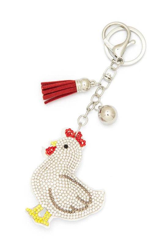 Rooster Rhinestone Pillow Key Chain - Shop Style & More | Fresh Looks, Everyday Deals & Free Shipping