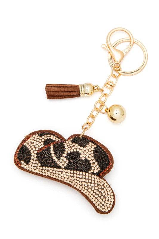 Leopard Rhinestone Cowboy Hat Pillow Keychain - Shop Style & More | Fresh Looks, Everyday Deals & Free Shipping
