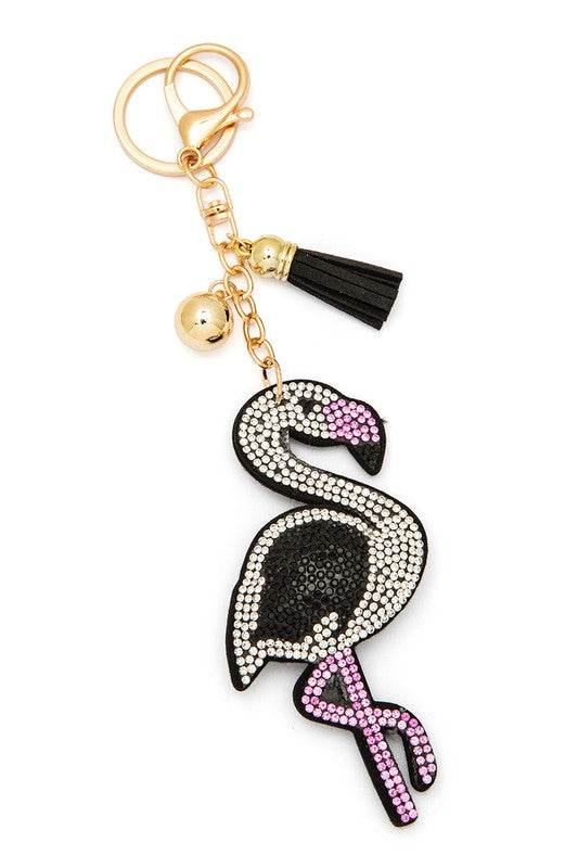 Rhinestone Flamingo Pillow Key Chain - Shop Style & More | Fresh Looks, Everyday Deals & Free Shipping