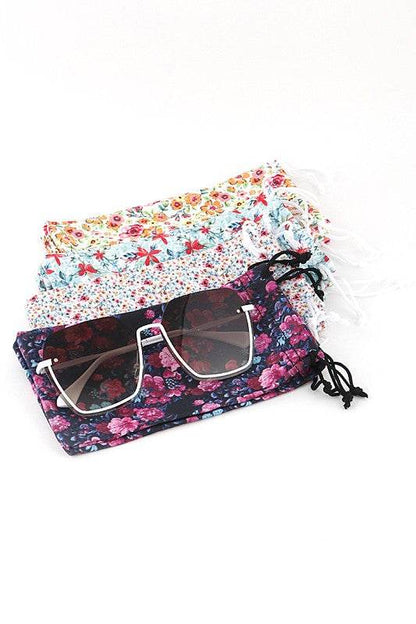 Mix Floral Sunglasses Pouch Set - Shop Style & More | Fresh Looks, Everyday Deals & Free Shipping