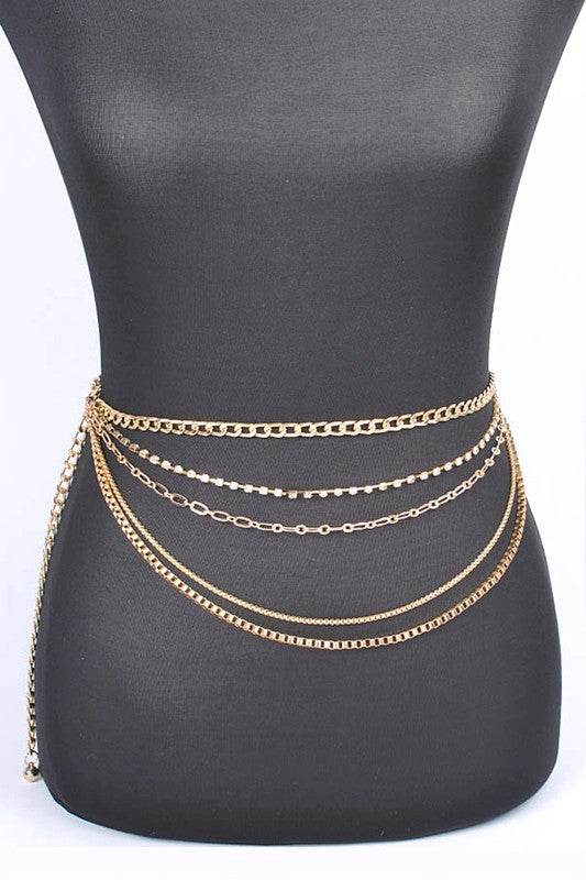 Plus Size Mix Chain Rhinestone Layered Chain Belt - Shop Style & More | Fresh Looks, Everyday Deals & Free Shipping