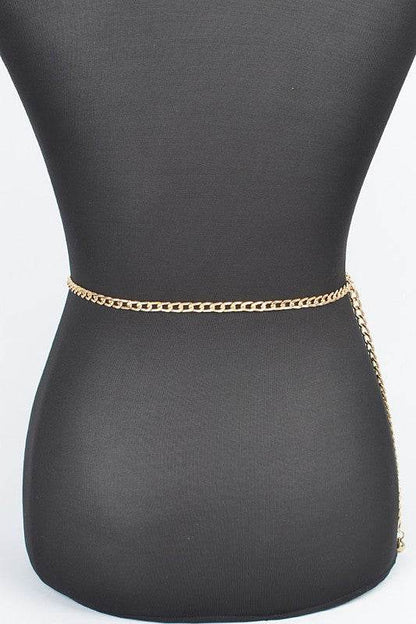 Plus Size Mix Chain Rhinestone Layered Chain Belt - Shop Style & More | Fresh Looks, Everyday Deals & Free Shipping