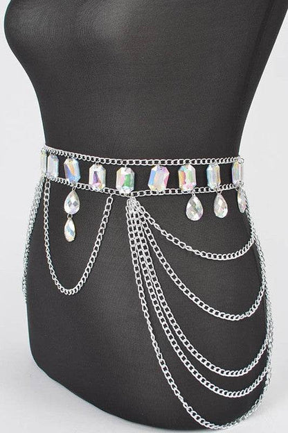 Oversize Acrylic Stone Layered Chain Belt - Shop Style & More | Fresh Looks, Everyday Deals & Free Shipping
