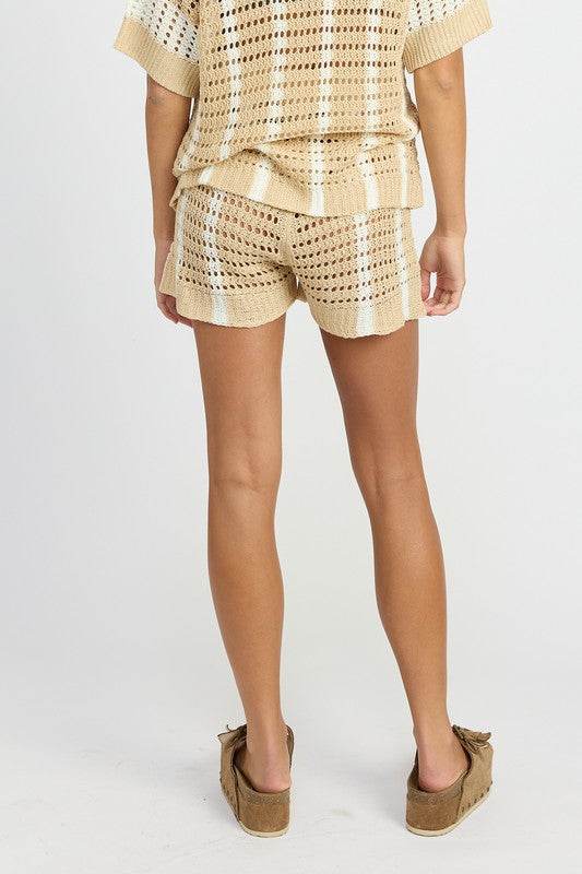 STRIPED CROCHET SHORTS - Shop Style & More | Fresh Looks, Everyday Deals & Free Shipping