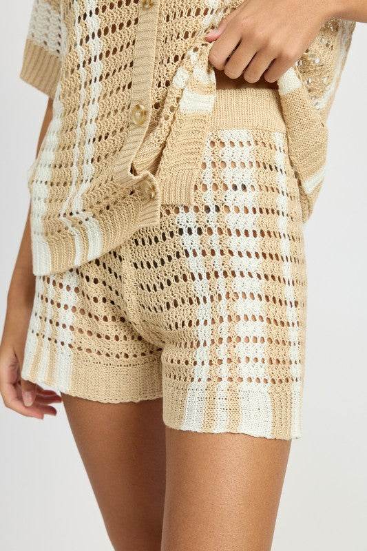 STRIPED CROCHET SHORTS - Shop Style & More | Fresh Looks, Everyday Deals & Free Shipping