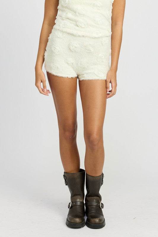 MINI SHORTS WITH 3D ROSETTES - Shop Style & More | Fresh Looks, Everyday Deals & Free Shipping