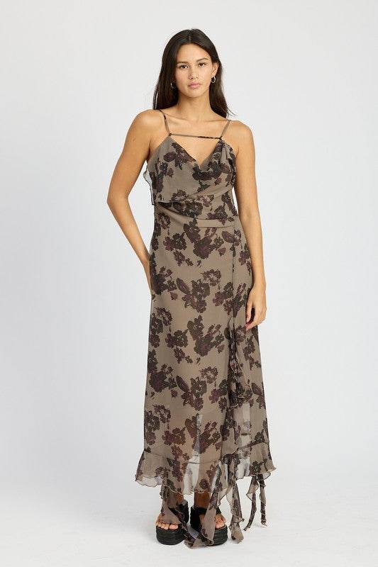 FLORAL RUFFLE MAXI DRESS - Shop Style & More | Fresh Looks, Everyday Deals & Free Shipping