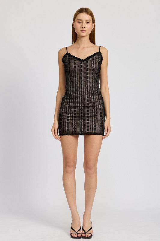 LACE MNI DRESS WITH RUFFLE DETAI - Shop Style & More | Fresh Looks, Everyday Deals & Free Shipping