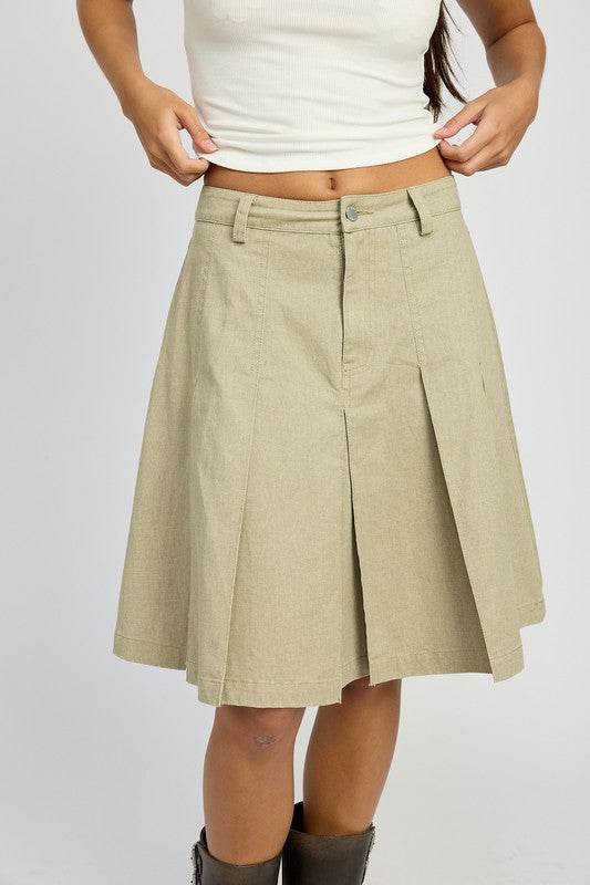 KNEE LENGTH PLEATED SKRT - Shop Style & More | Fresh Looks, Everyday Deals & Free Shipping