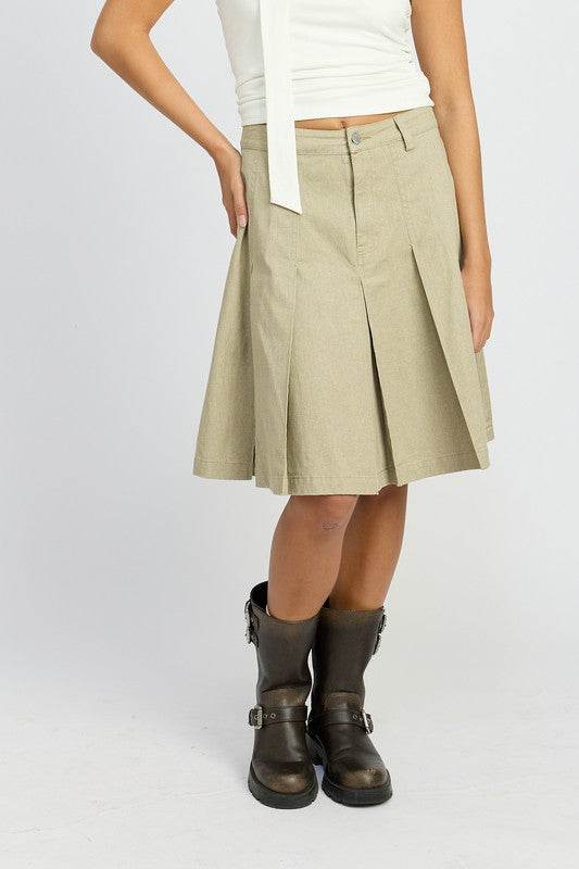 KNEE LENGTH PLEATED SKRT - Shop Style & More | Fresh Looks, Everyday Deals & Free Shipping