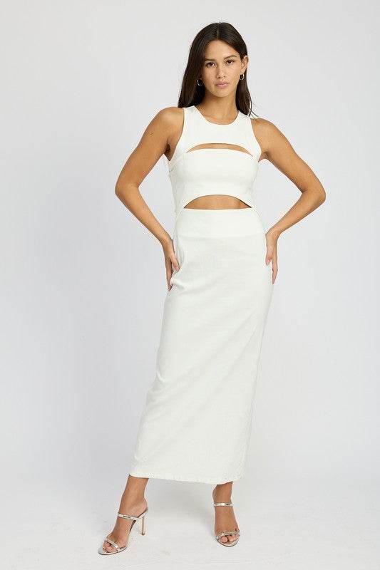SLEEVELESS CUT OUT MIDI DRESS - Shop Style & More | Fresh Looks, Everyday Deals & Free Shipping