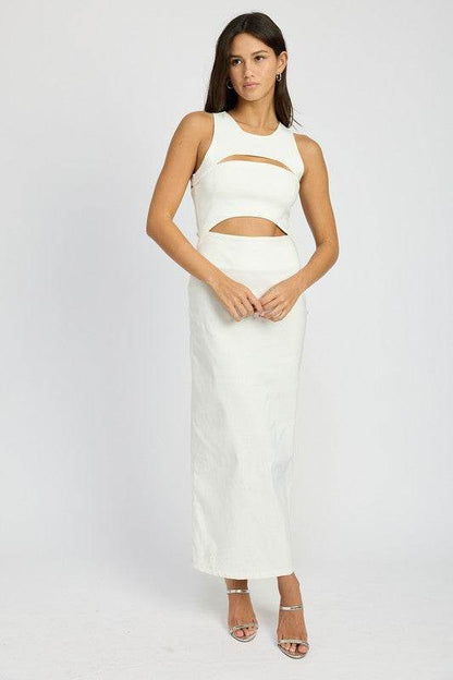 SLEEVELESS CUT OUT MIDI DRESS - Shop Style & More | Fresh Looks, Everyday Deals & Free Shipping