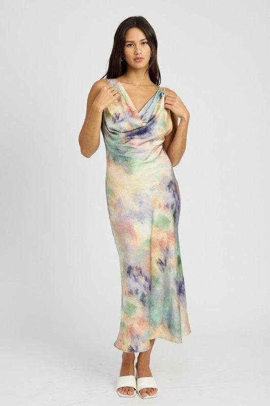 COWL NECK MIDI BIAS DRESS - Shop Style & More | Fresh Looks, Everyday Deals & Free Shipping