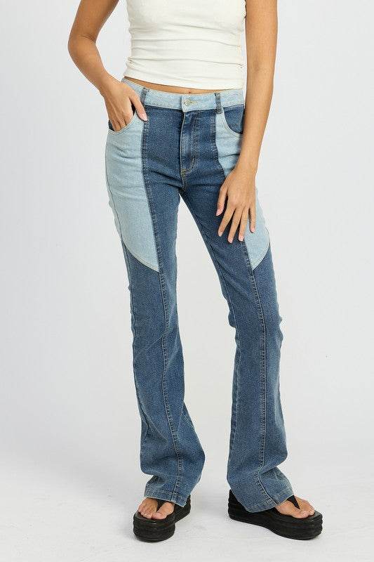 COLOR BLOCK WIDE LEG PANTS - Shop Style & More | Fresh Looks, Everyday Deals & Free Shipping