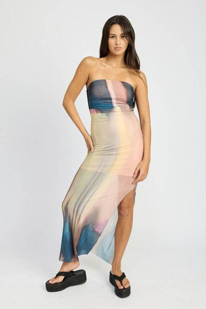 SHIRRED TUBE MAXI DRESS - Shop Style & More | Fresh Looks, Everyday Deals & Free Shipping