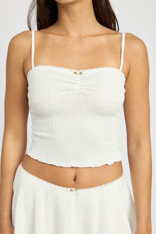 CINCH FRONT CAMI TOP - Shop Style & More | Fresh Looks, Everyday Deals & Free Shipping
