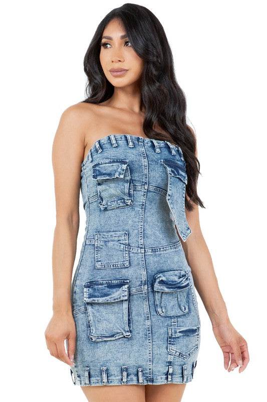 WOMEN FASHION DENIM DRESS - Shop Style & More | Fresh Looks, Everyday Deals & Free Shipping