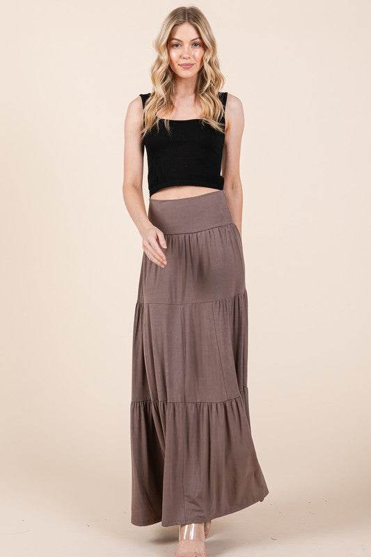 Solid Tiered Ruffle Skirt - Shop Style & More | Fresh Looks, Everyday Deals & Free Shipping