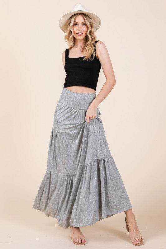 Solid Tiered Ruffle Skirt - Shop Style & More | Fresh Looks, Everyday Deals & Free Shipping