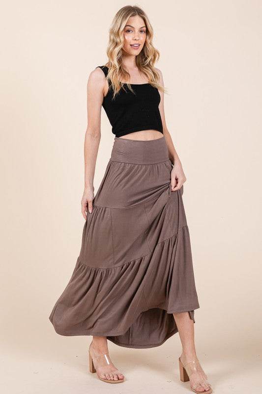 Solid Tiered Ruffle Skirt - Shop Style & More | Fresh Looks, Everyday Deals & Free Shipping