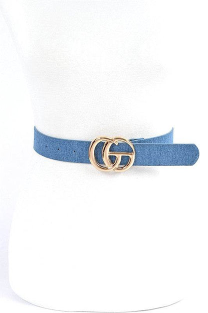 Plus Size Denim Logo Buckle Belt - Shop Style & More | Fresh Looks, Everyday Deals & Free Shipping