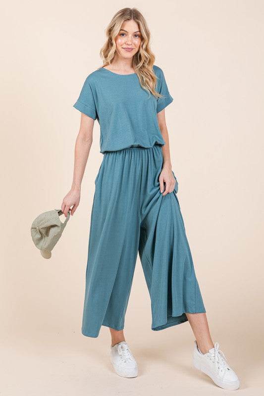 Wide Leg Jumpsuit with Side Pockets - Shop Style & More | Fresh Looks, Everyday Deals & Free Shipping