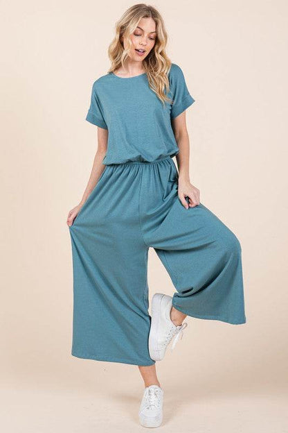 Wide Leg Jumpsuit with Side Pockets - Shop Style & More | Fresh Looks, Everyday Deals & Free Shipping