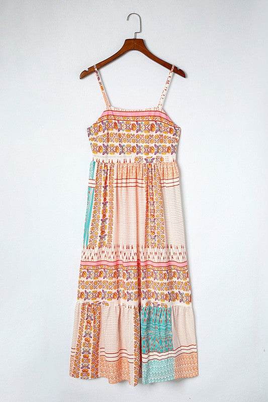 Patchwork mint coral long sundress - Shop Style & More | Fresh Looks, Everyday Deals & Free Shipping